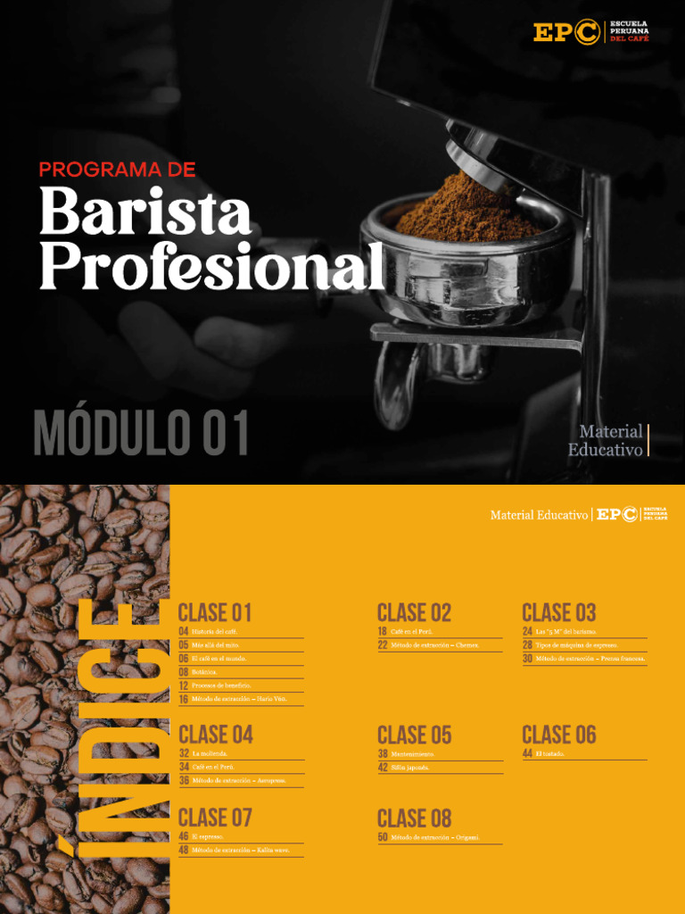 Barista Profesional-Modulo I | PDF