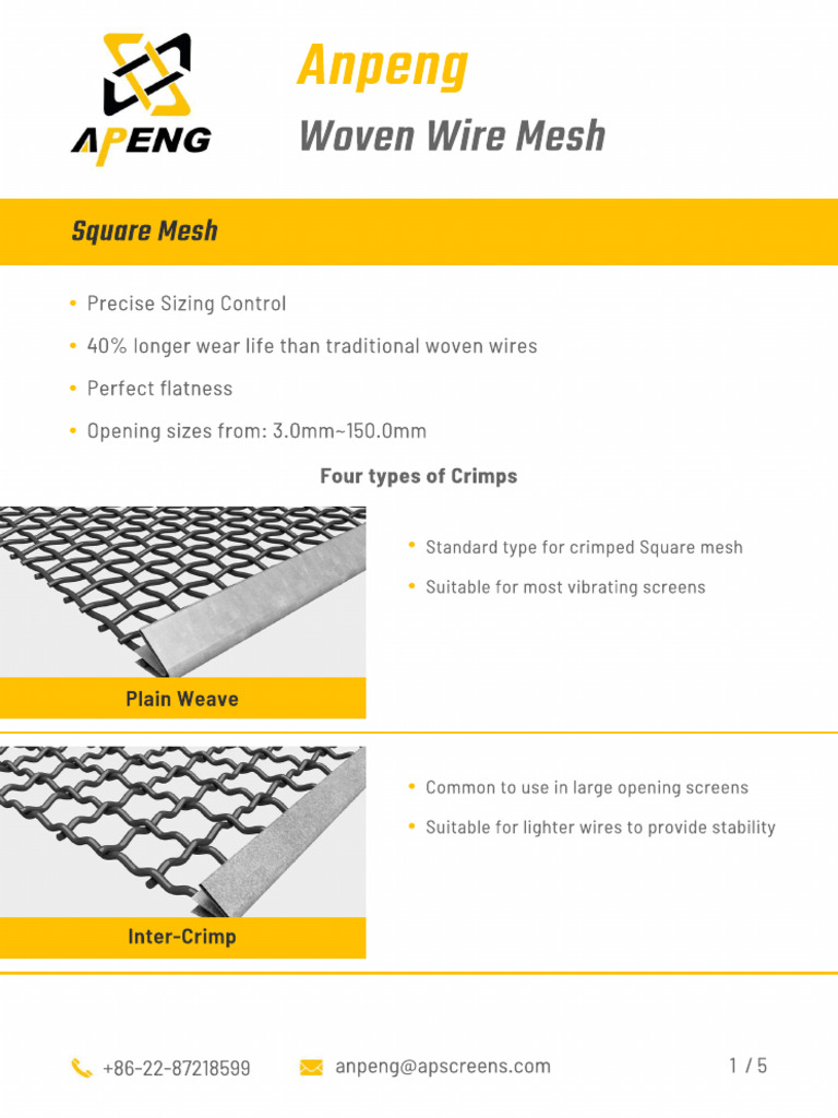 Advanced Screen Mesh Solutions | PDF