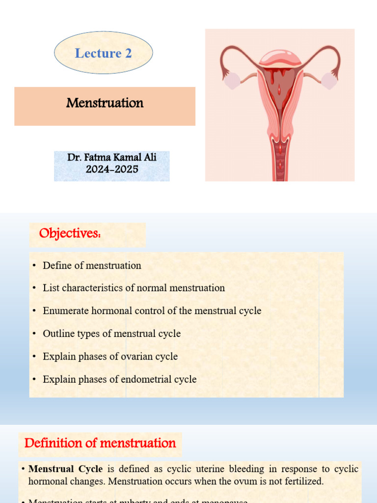 2 Menstruation | PDF | Menstrual Cycle | Ovary