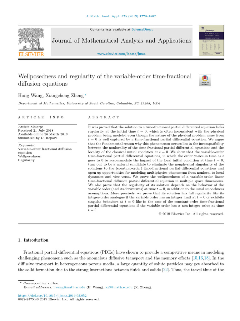 1 s2.0 S0022247X19302732 Main | PDF | Partial Differential Equation ...