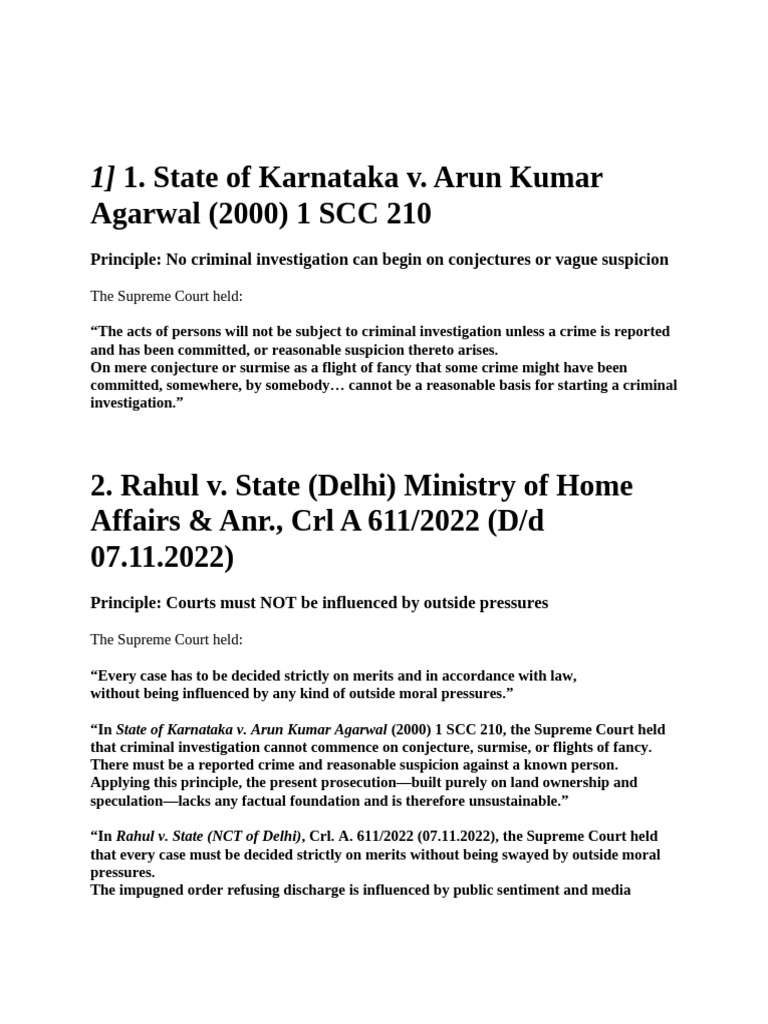 Supreme Court Rulings on Criminal Discharge | PDF | Prosecutor ...