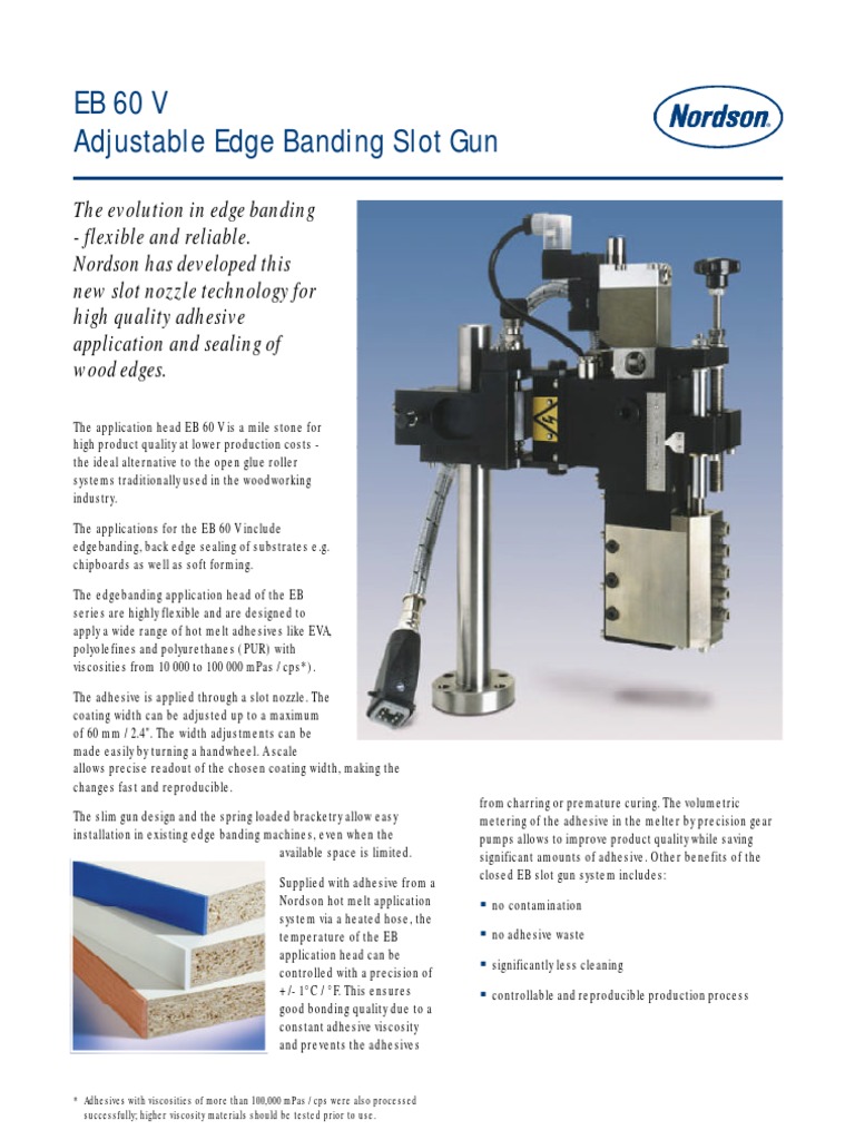 Adjustable Edge Banding Slot Gun PDF Adhesive Industrial Processes