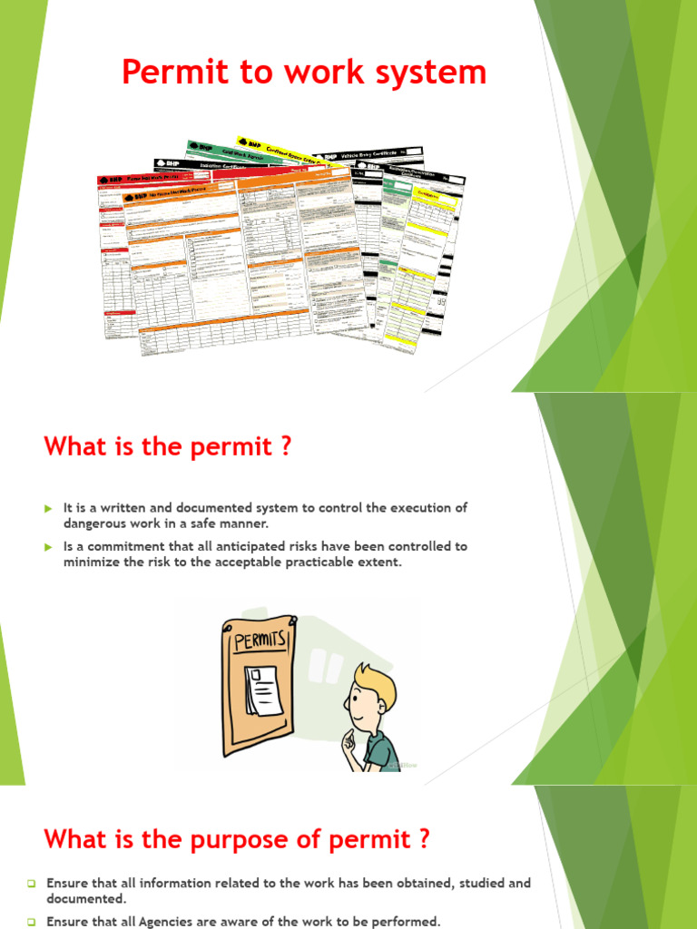 Permit To Work System | PDF | Safety | Occupational Safety And Health