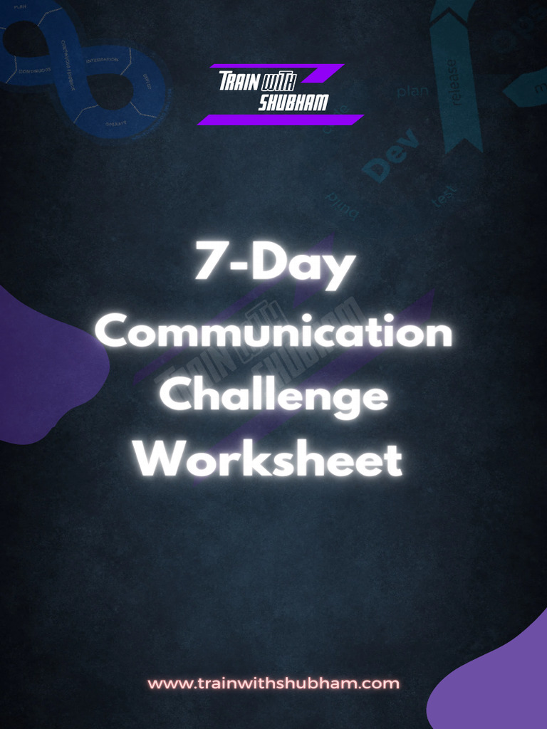 7-Day English Communication Challenge | PDF | Communication | Nonverbal ...