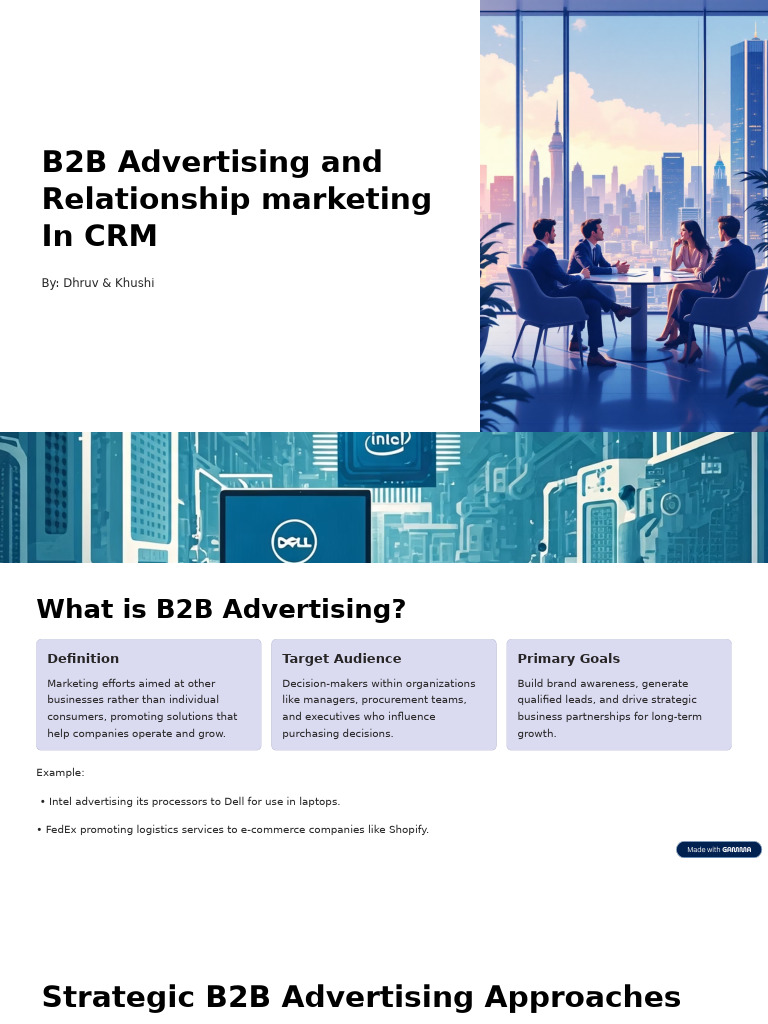 b2b Advertising and Relationship Marketing in CRM | PDF | Customer ...