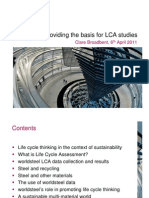 World Steel - Providing The Basis For LCA Studies 6 April 2011