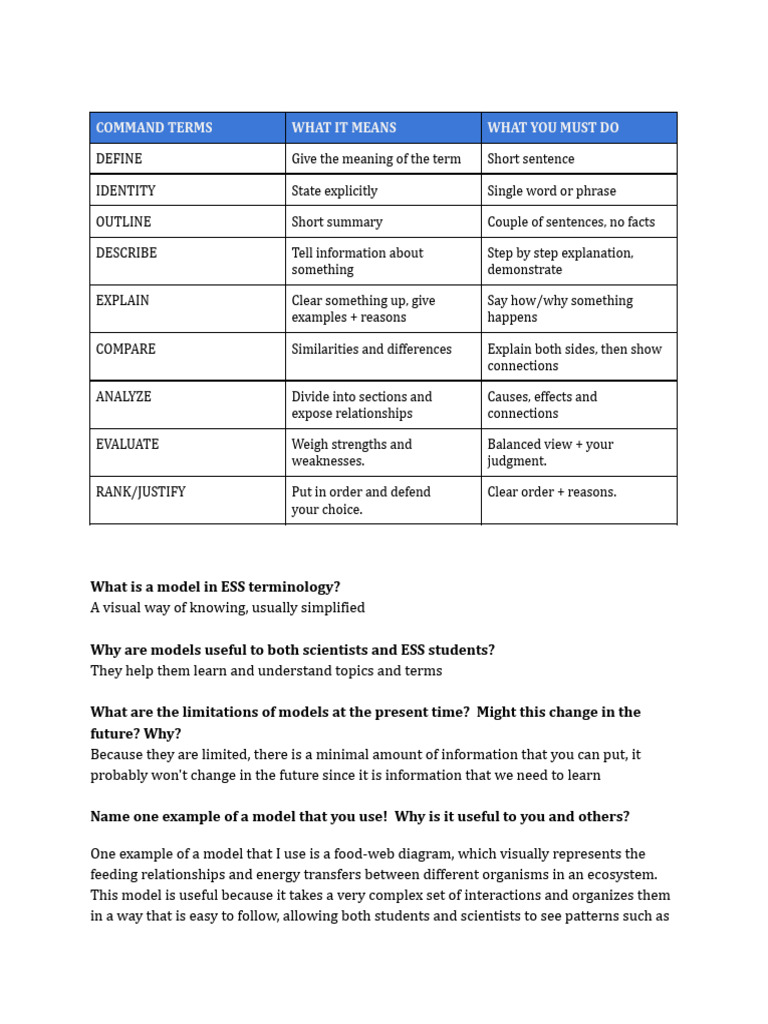 Understanding ESS Models and Their Uses | PDF | Food Web | Systems Ecology