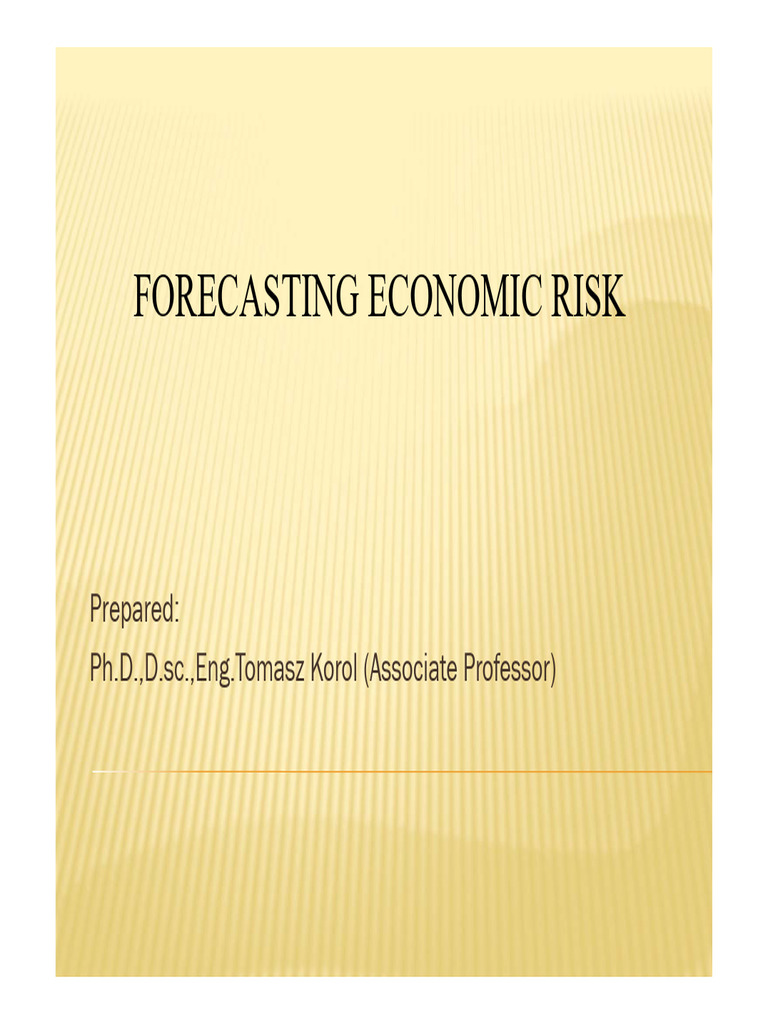 Economic Risk and Bankruptcy Insights | PDF | Statistical ...