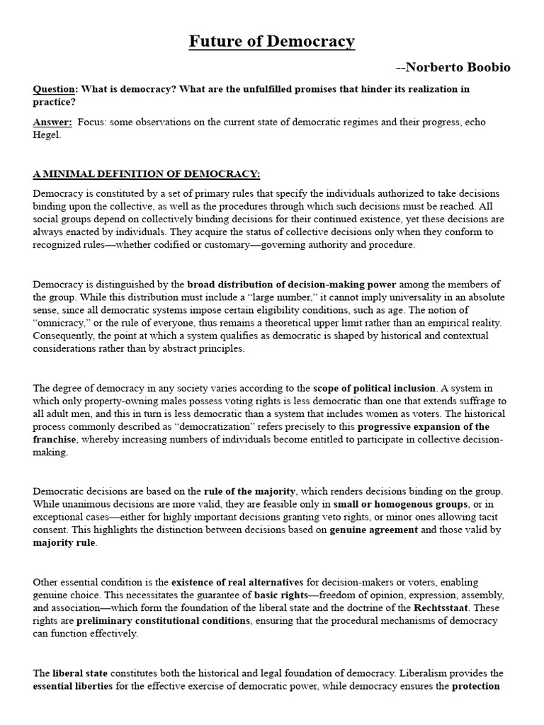 Unfulfilled Promises of Democracy | PDF | Democracy | Political Ideologies
