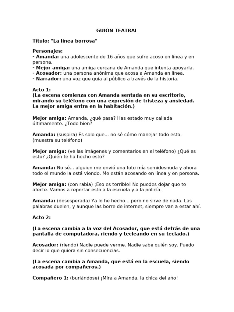 Guiones de teatro para adolescentes | PDF | Estereotipos