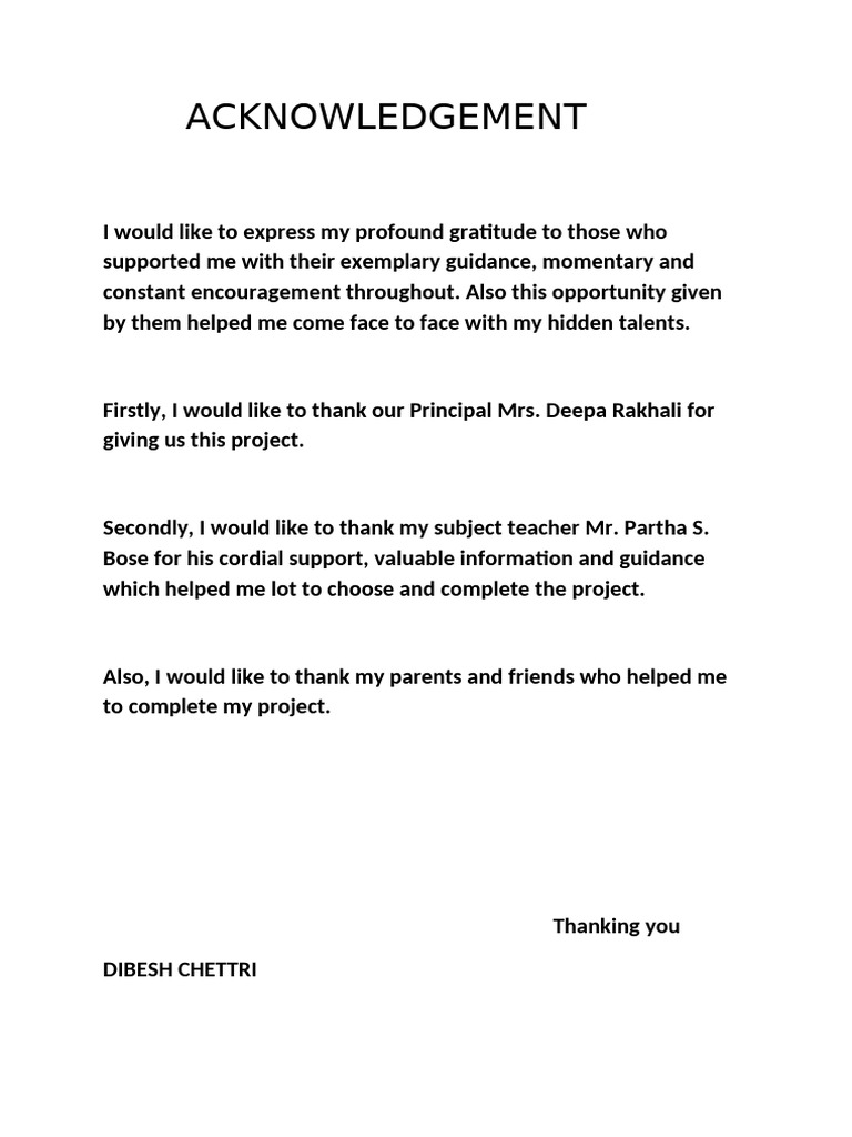Acknowledgement Pol - SC | PDF