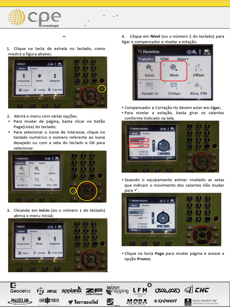 Guia de Configuração do Menu Estrela TS03 | PDF