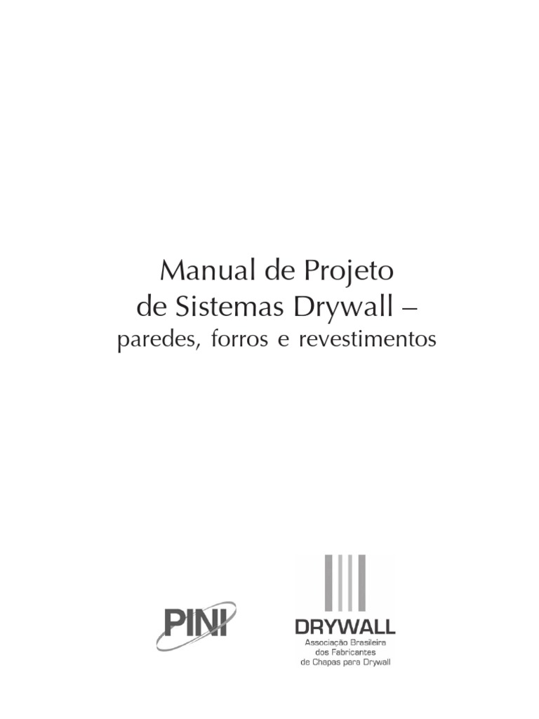 Manual de Projeto de Sistemas Drywall | Download grátis PDF | Drywall ...