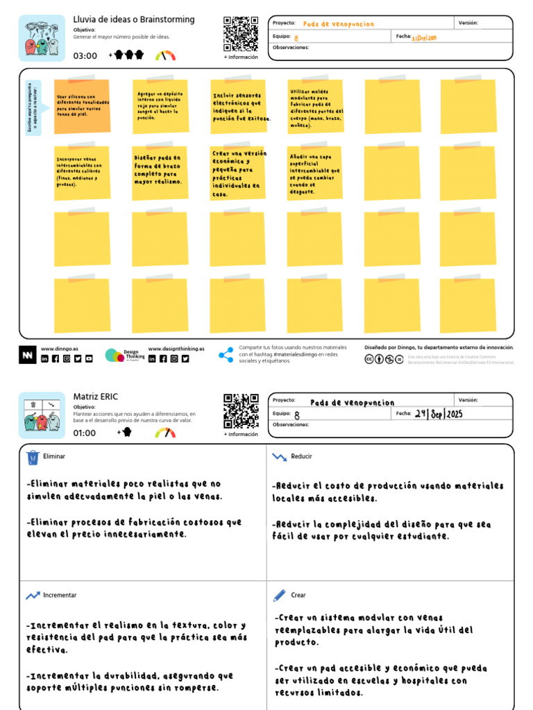 Plantilla Lluvia de Ideas Brainstorming Design Thinking en Espanol | PDF