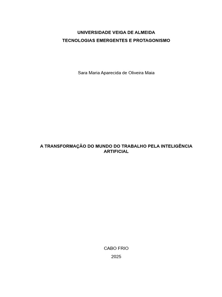 Impacto da IA no Mercado de Trabalho | PDF | Inteligência artificial ...