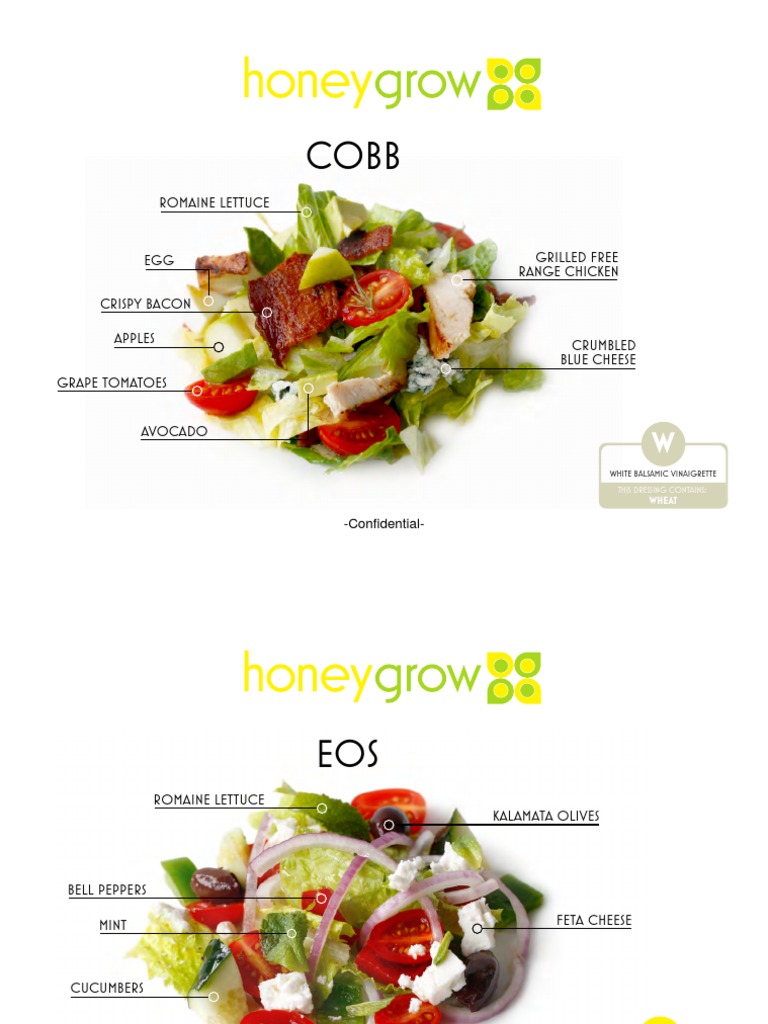 Honeygrow Menu | PDF