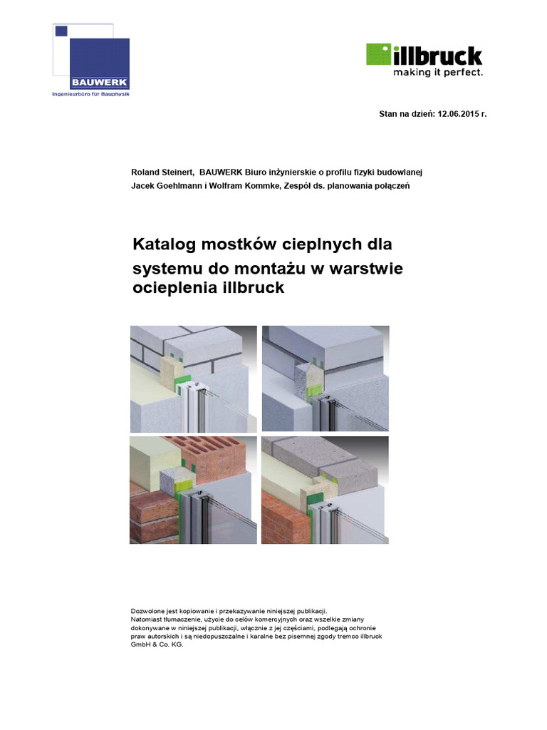 Katalog Mostkow Cieplnych Systemu Illbruck Mowo | PDF
