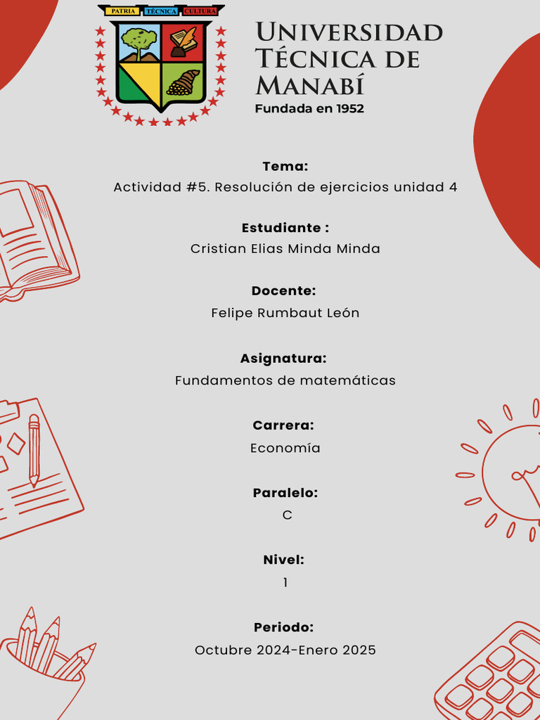 Actividad #5. Resolución de Ejercicios Unidad 4 | PDF