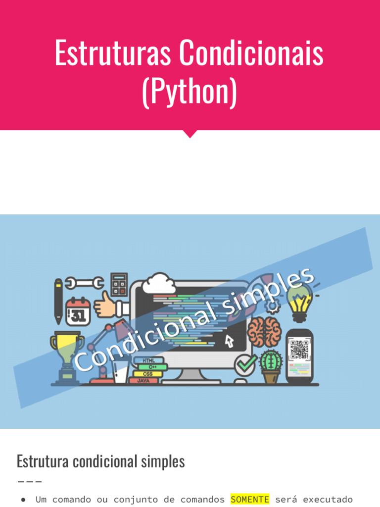 3 - Estruturas Condicionais (Minicurso) | PDF