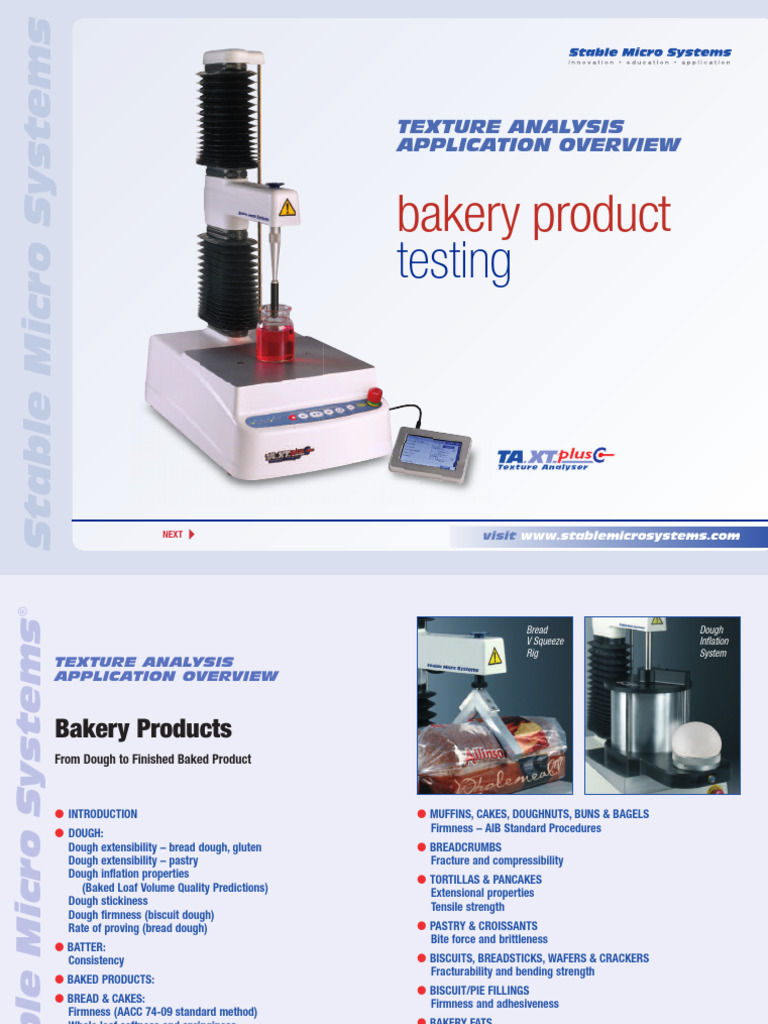 Bakery Texture Analysis Overview | PDF | Biscuit | Deformation ...