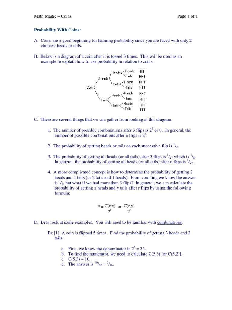 Understanding Coin Probability Basics | PDF