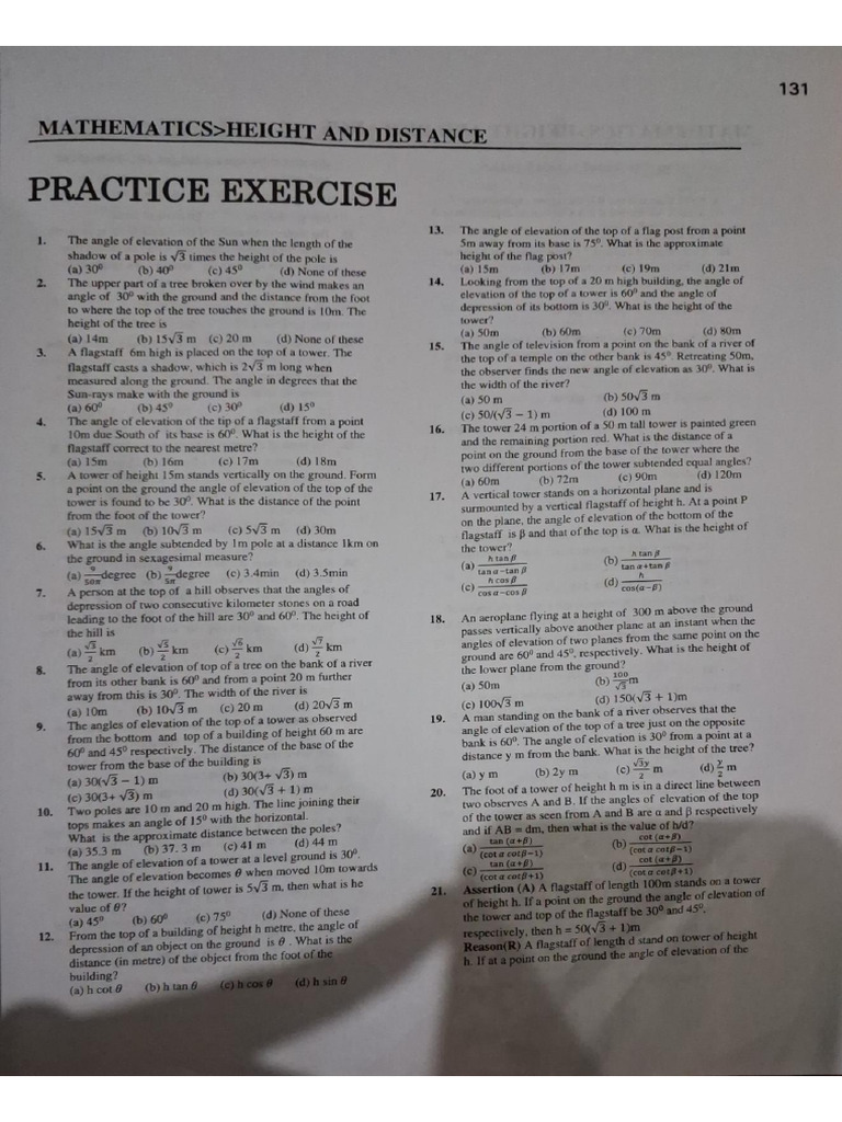 Height and Distance | PDF