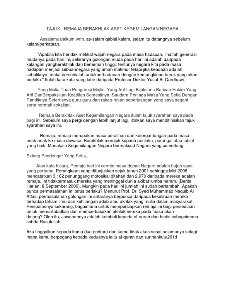 Remaja Berakhlak Pdf