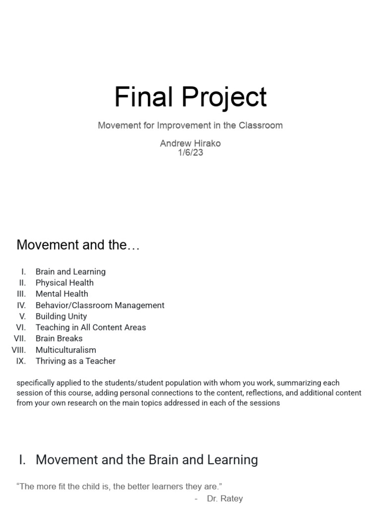 Movement Assignment 10 | PDF | Physical Fitness | Learning