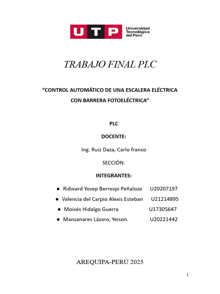 Final PLC | PDF | Controlador lógico programable | Simulación