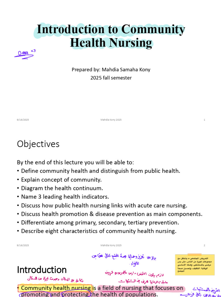 Introduction To Community Health Nursing (Autosaved) | PDF | Preventive ...