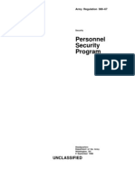 AR 380-67 Personnel Security Program