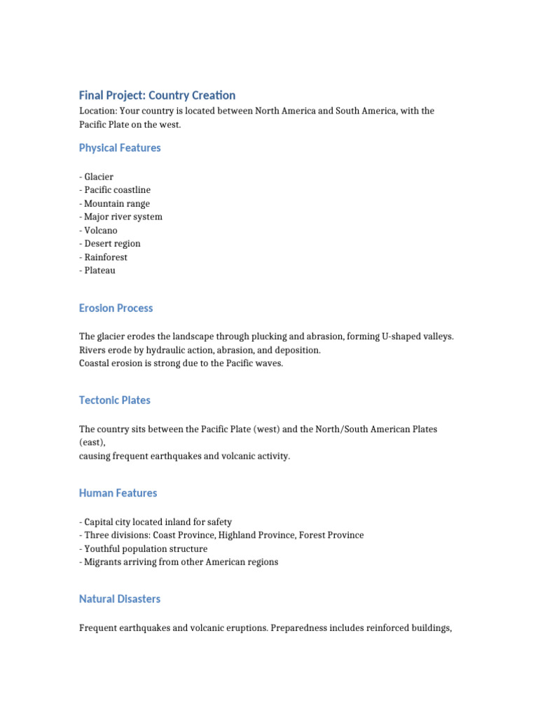 Country Project | PDF
