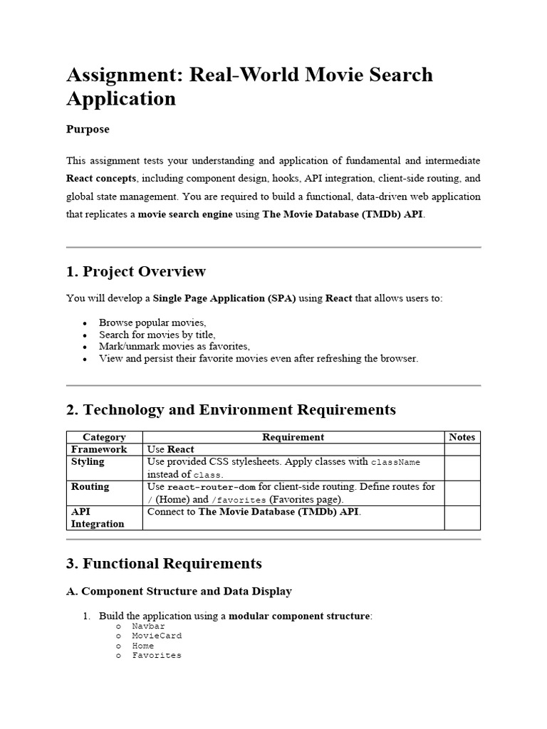 React Movie Search Engine Project | PDF | Computer Science | Computing