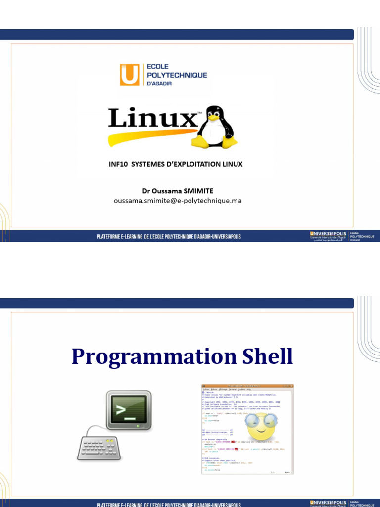 Introduction à la Programmation Shell Linux | PDF | Structure de ...