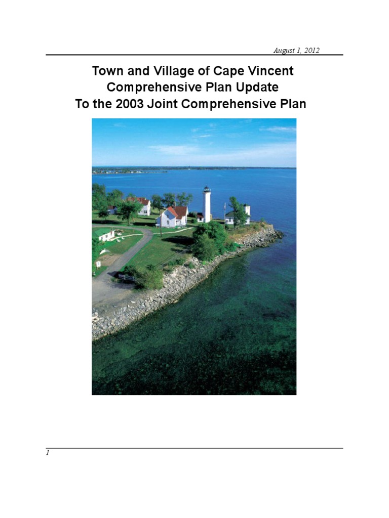 Town and Village of Cape Vincent FINAL Joint Comprehensive Plan