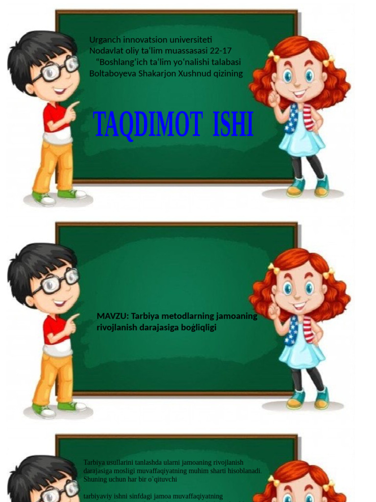 Taqdimot | PDF