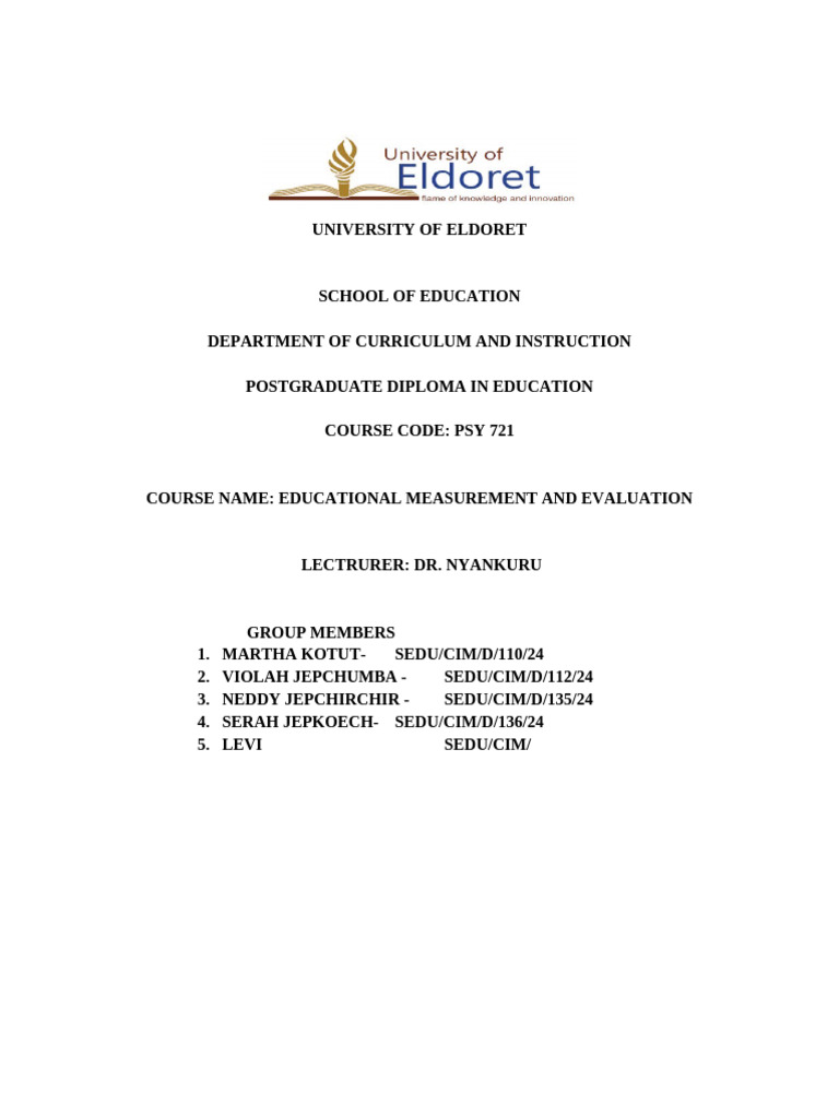 Educational Measurement & Evaluation Guide | PDF | Validity (Statistics ...