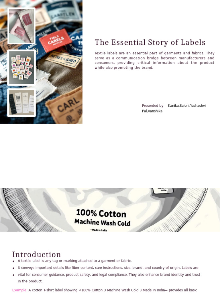 Importance of Textile Labels Explained | PDF | Textiles | Materials