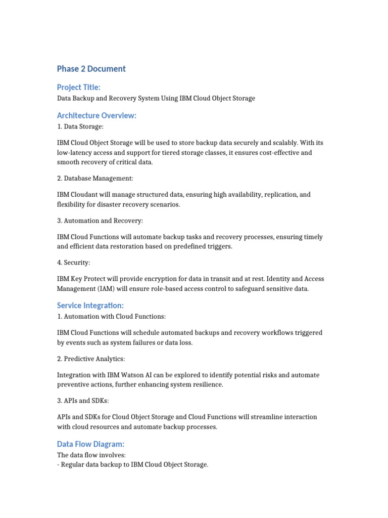 IBM Cloud Backup and Recovery System | PDF | Cloud Computing | Backup