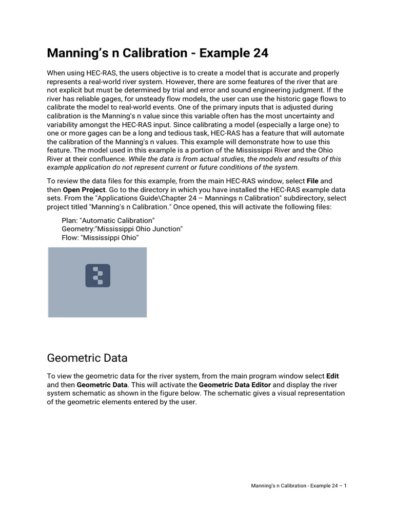 Manning’s n Calibration - Example 24-V21-20250730_120549 | PDF | Area ...