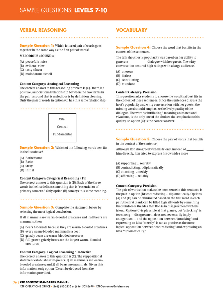 Sample Questions for Levels 7-10 | PDF | Postage Stamp | Galahad