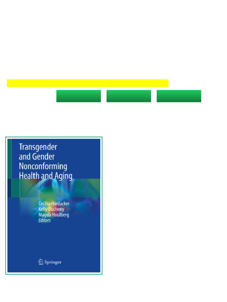 (Ebook) Transgender and Gender Nonconforming Health and Aging by ...