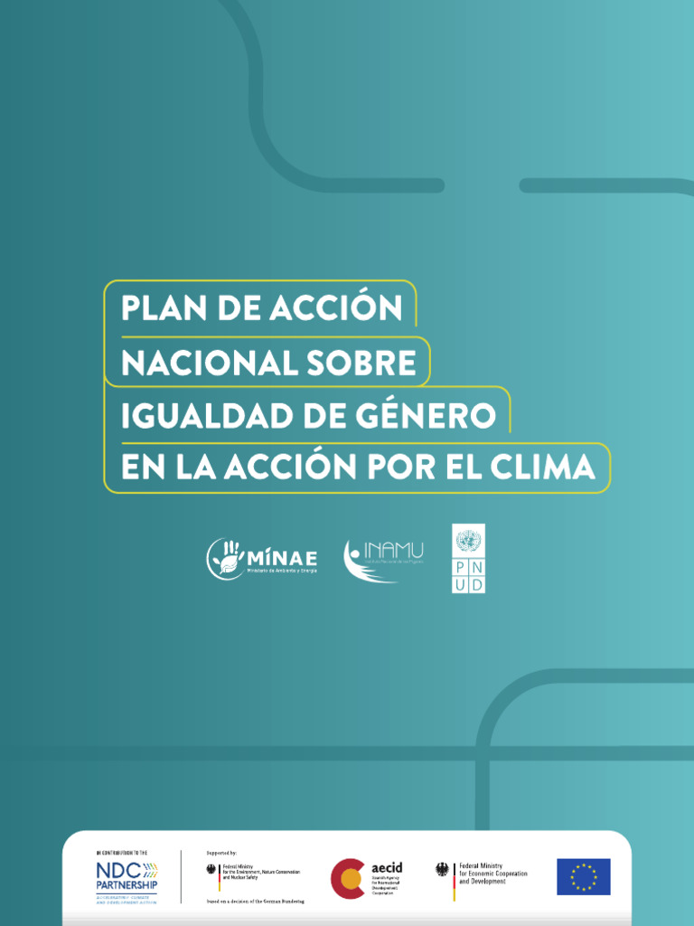 Plan Nacional de Accion Sobre Igualdad de Genero en La Accion Climatica ...