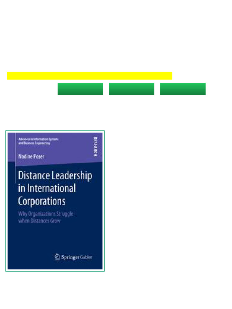 Distance Leadership in International Corporations Why Organizations ...