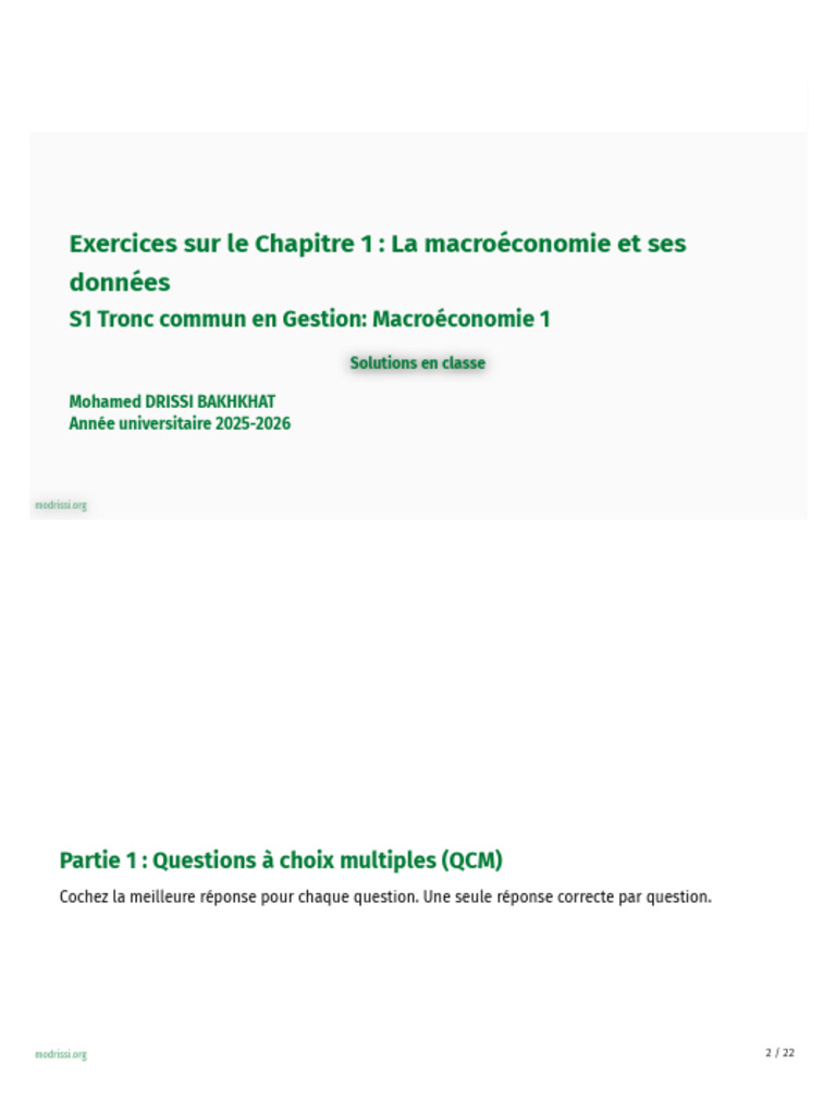 Exercices de macroéconomie et PIB | PDF | Produit intérieur brut ...