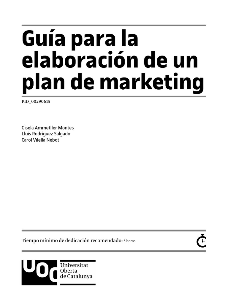 Guía para la elaboración de un plan de marketing | PDF | Marketing ...