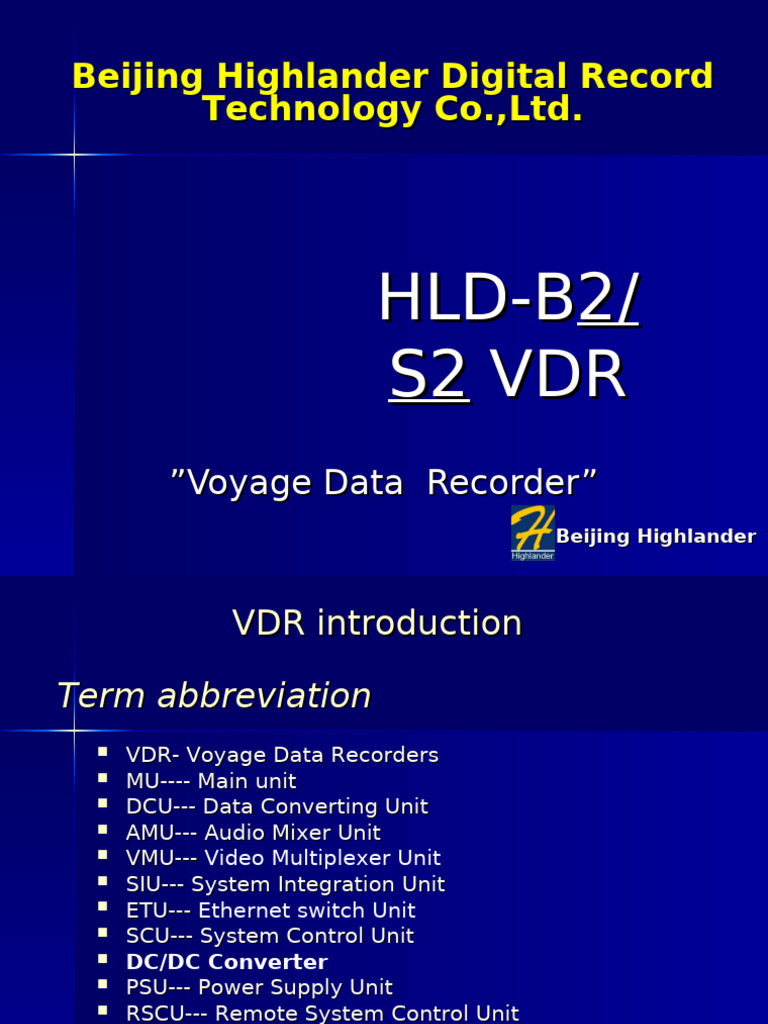 VDR Installation and Commissioning | PDF | Power Supply | Usb