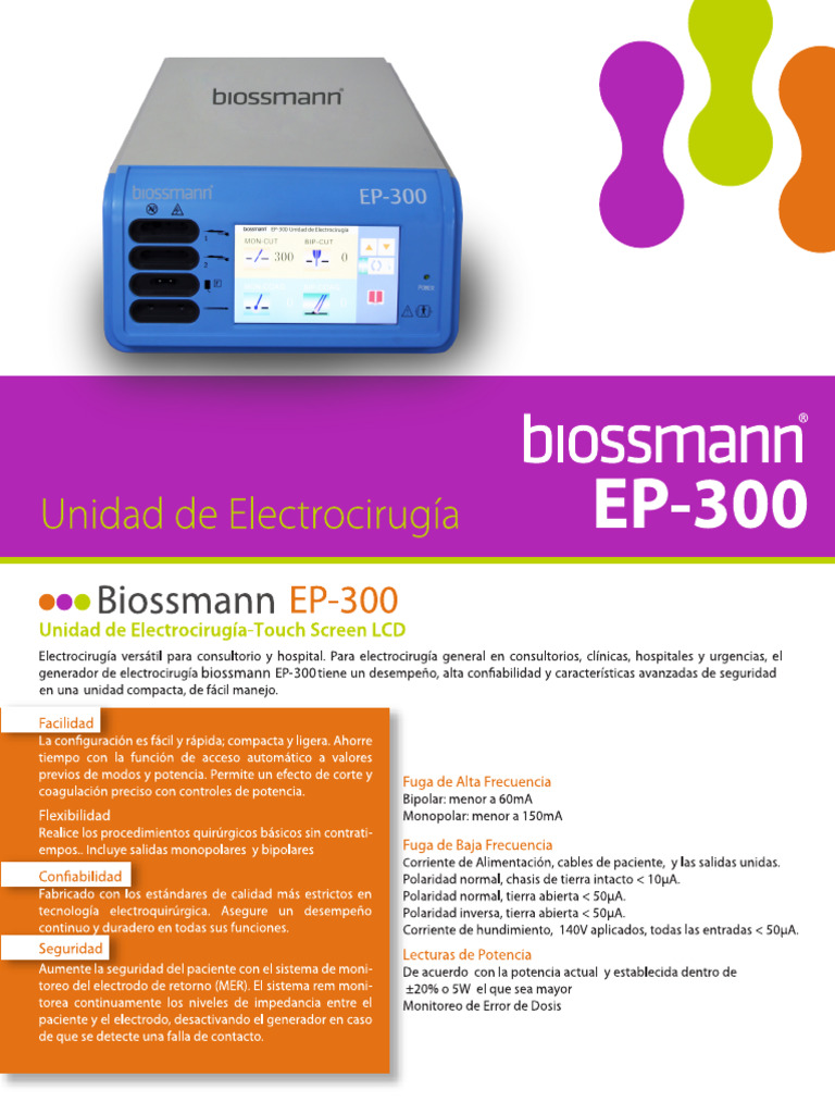 Catalogo Electrocirugia Bioss Ep300 | PDF