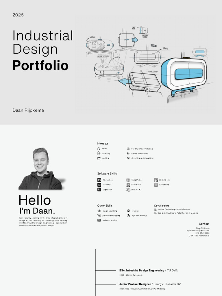Industrial Design Portfolio 24 25 Daan Rijpkema Pdf Usability