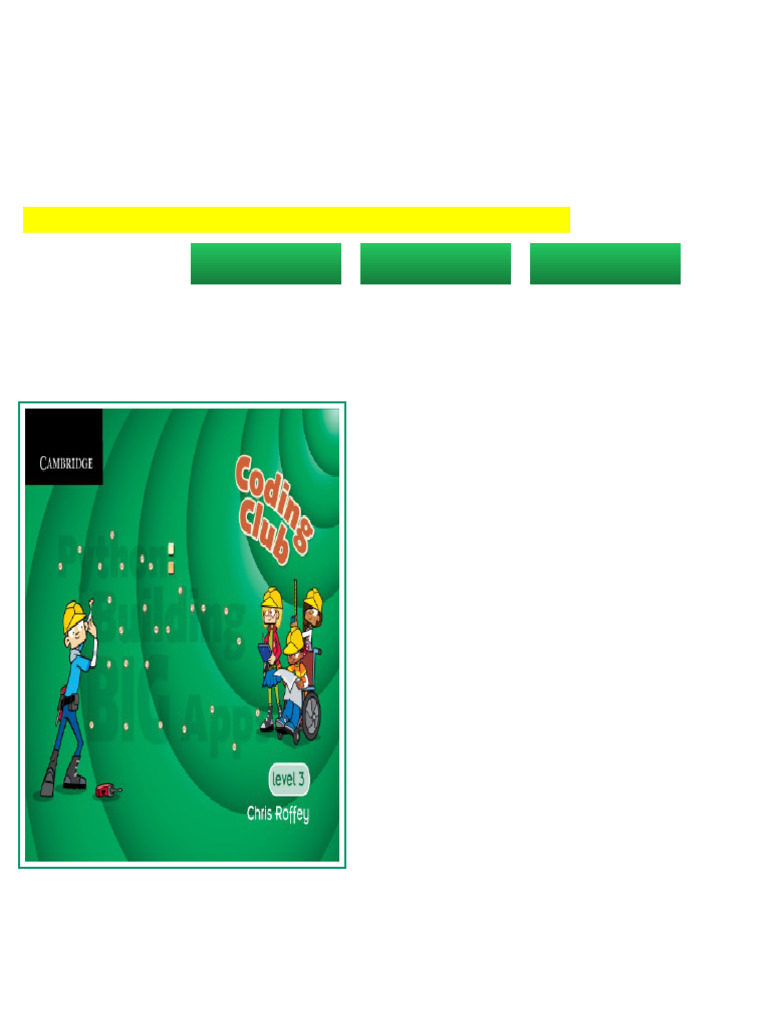 Coding Club Level 3 Python Building Big Apps Roffey C. full digital ...